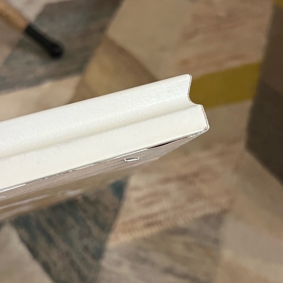 Vintage framed Rectangular beveled Mirror Frame repainted to white was gold - Picture 6 of 10